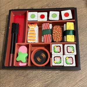 Melissa and Doug Wooden sushi Toy Set
